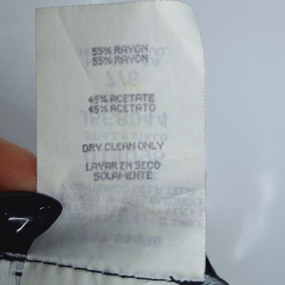 Vintage 90s Y2k All That Jazz Maxi Dress Satin Sleeveless Slit Column 7 / 8 - Picture 7 of 11